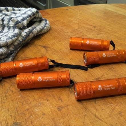 Promotional custom flashlights with company logo
